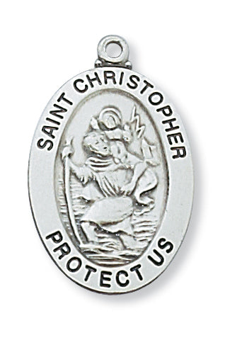 STERLING SILVER ST CHRISTOPHER MEDAL - L461CH - Catholic Book & Gift Store