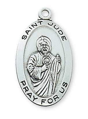 STERLING SILVER ST JUDE MEDAL - L500JU - Catholic Book & Gift Store 