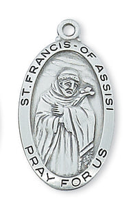 STERLING SILVER ST FRANCIS MEDAL - L550FR - Catholic Book & Gift Store 