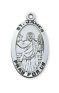 STERLING SILVER ST JAMES MEDAL - L550JA - Catholic Book & Gift Store 