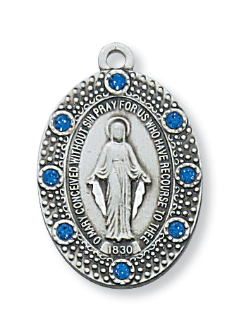 STERLING SILVER MIRACULOUS MEDAL - L581 - Catholic Book & Gift Store 
