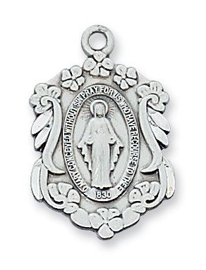 STERLING SILVER MIRACULOUS MEDAL - L582 - Catholic Book & Gift Store 