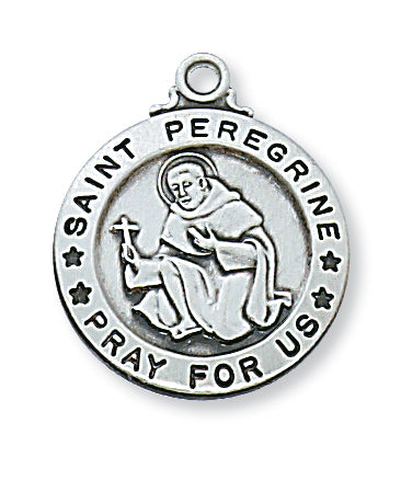 STERLING ST PEREGRINE MEDAL - L600PE - Catholic Book & Gift Store