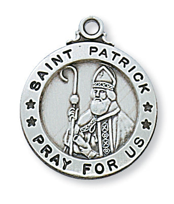 STERLING SILVER ST. PATRICK MEDAL - L600PT - Catholic Book & Gift Store 