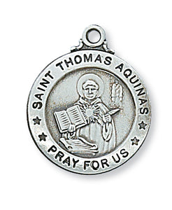 STERLING SILVER ST THOMAS AQUINAS MEDAL - L600TQ - Catholic Book & Gift Store 