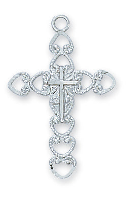 STERLING SILVER CROSS PENDANT - L6091 - Catholic Book & Gift Store 
