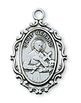 STERLING SILVER ST GERARD MEDAL - L621GR - Catholic Book & Gift Store 