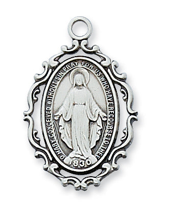 STERLING SILVER MIRACULOUS MEDAL - L621MI - Catholic Book & Gift Store 