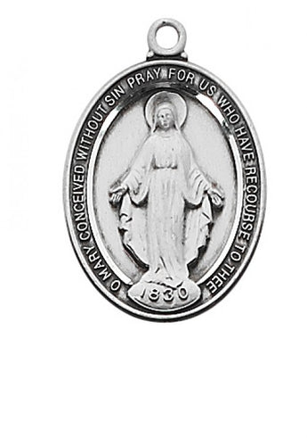 STERLING SILVER MIRACULOUS MEDAL - L683MI - Catholic Book & Gift Store 