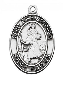 STERLING SILVER ST CHRISTOPHER MEDAL - L684CH - Catholic Book & Gift Store 