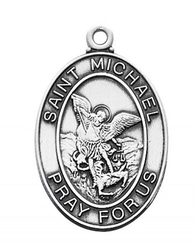 STERLING SILVER ST MICHAEL MED - L684MK - Catholic Book & Gift Store