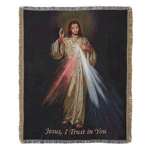 Divine Mercy Tapestry Throw Blanket