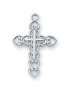 STERLING SILVER CROSS PENDANT - L8002 - Catholic Book & Gift Store 
