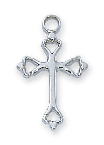 STERLING SILVER CROSS PENDANT - L8003 - Catholic Book & Gift Store 