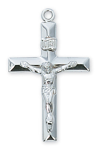 STERLING SILVER CRUCIFIX PENDANT - L8011 - Catholic Book & Gift Store