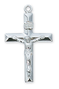 STERLING SILVER CRUCIFIX PENDANT - L8011 - Catholic Book & Gift Store 