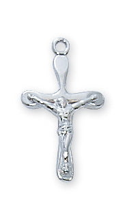 STERLING SILVER CRUCIFIX PENDANT - L8054 - Catholic Book & Gift Store 
