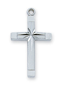 STERLING ENGRAVED CROSS - L8062 - Catholic Book & Gift Store 