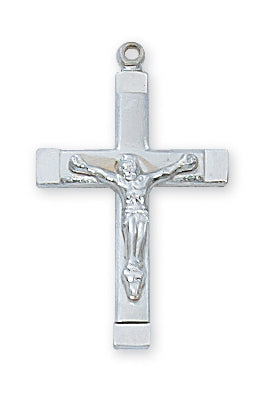 STERLING SILVER CRUCIFIX PENDANT - L8068 - Catholic Book & Gift Store