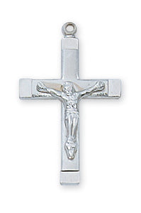 STERLING SILVER CRUCIFIX PENDANT - L8068 - Catholic Book & Gift Store