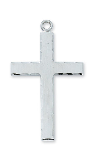 STERLING SILVER CROSS/ENGRAVED LORD'S PRAYER - L9003 - Catholic Book & Gift Store 
