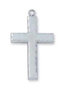 STERLING SILVER/ENGRAVED CROSS - L9004 - Catholic Book & Gift Store 