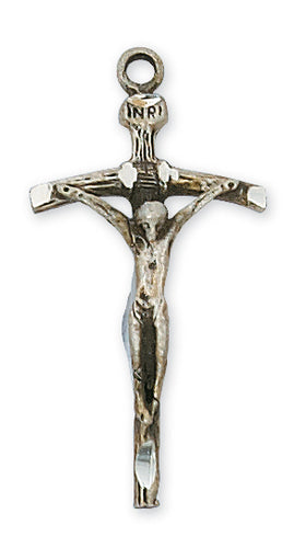 STERLING PAPAL CRUCIFIX - L9040 - Catholic Book & Gift Store