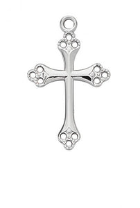 STERLING SILVER CROSS PENDANT - L9148 - Catholic Book & Gift Store 