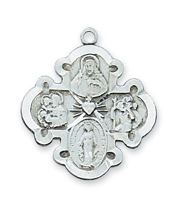 STERLING SILVER 4-WAY CROSS - LC4S - Catholic Book & Gift Store 
