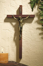 10" CHAPEL CRUCIFIX/WALNUT FINISH - M03-G10 - Catholic Book & Gift Store