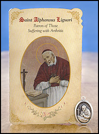 ST ALPHONSUS HEALING CARD/MEDAL - MC013 - Catholic Book & Gift Store