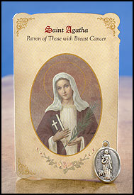 HEALING SAINTS/ST AGATHA/BREAST CANCER - MC015 - Catholic Book & Gift Store