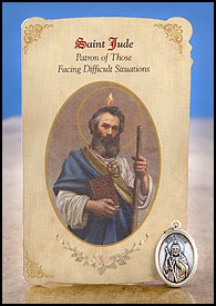 ST JUDE HEALING CARD W/MEDAL - MC023 - Catholic Book & Gift Store