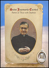 ST JOSE MARIA ESCRIVA CARD/MEDAL - MC024 - Catholic Book & Gift Store 