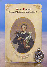 ST GERARD CARD W/ MEDAL - MC040 - Catholic Book & Gift Store 