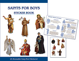 SAINTS FOR BOYS/STICKER BOOK - NC644 - Catholic Book & Gift Store
