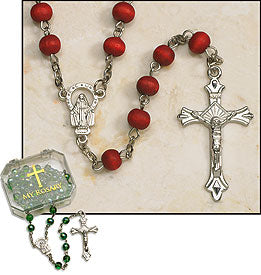 ROSE PETAL ROSARY/BOXED - ND306 - Catholic Book & Gift Store 