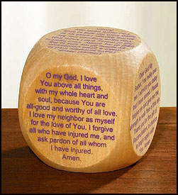 RECONCILIATION PRAYER CUBE/WOOD - NS116 - Catholic Book & Gift Store 