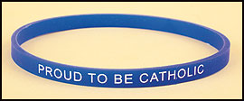 PROUD TO BE CATH/BLUE BRACELET - PC501 - Catholic Book & Gift Store 