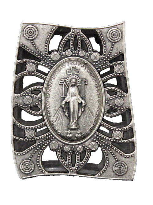 MIRACULOUS MEDAL ROSARY BOX/SILVER COLORED - PL30S - Catholic Book & Gift Store 