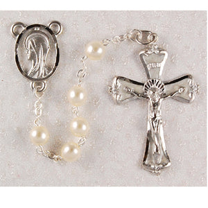 6MM PEARL ROSARY - R157RF - Catholic Book & Gift Store 