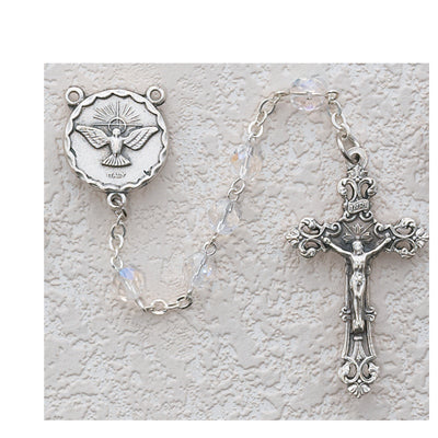6MM CRYSTAL HOLY SPIRIT ROSARY - R263SF - Catholic Book & Gift Store 