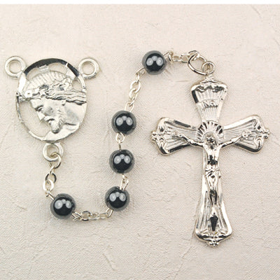 6MM HEMATITE ROSARY - R279RF - Catholic Book & Gift Store
