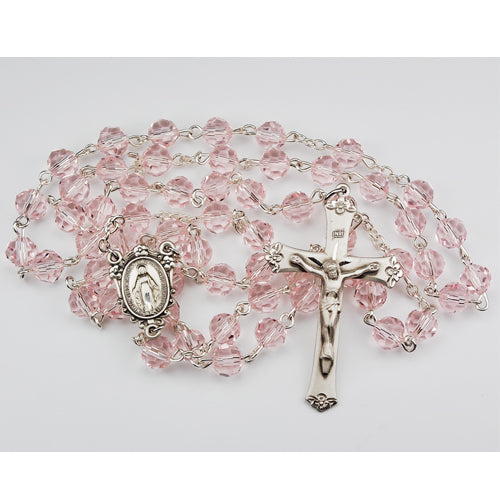 7MM ROSE TINCUT ROSARY - R406DF