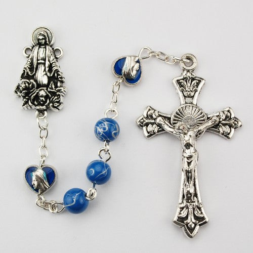 6MM BLUE GLASS BEADS - R506SF - Catholic Book & Gift Store 