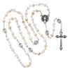 6MM PINK RIVER STONE COMMUNION ROSARY