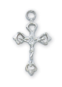 STERLING PLATED CRUCIFIX - RC8017W - Catholic Book & Gift Store 