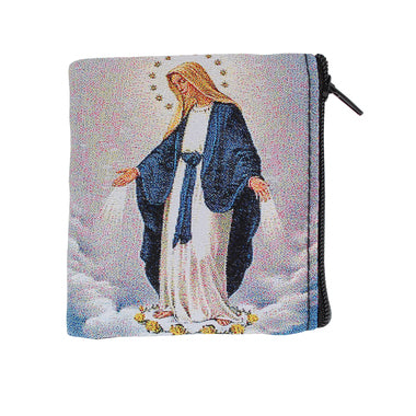 Our Lady of Grace Rosary Pouch with Zipper