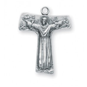 STERLING ST. FRANCIS TAO CROSS - S158624 - Catholic Book & Gift Store 