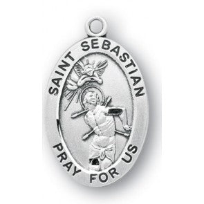 STERLING SILVER ST SEBASTIAN PENDANT - S264524 - Catholic Book & Gift Store 